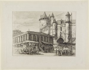The Grand Chatelet around 1780 by Charles Meryon
