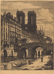 The Little Bridge, Paris by Charles Meryon