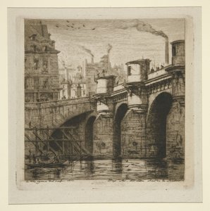 The Pont-Neuf by Charles Meryon