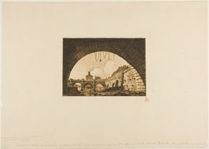 Pont-Neuf and the Samaritaine Seen from Under the First Arch of the Pont-au-Change, Paris by Charles Meryon
