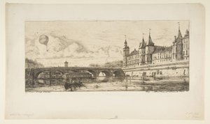 Pont-au-change, Paris by Charles Meryon