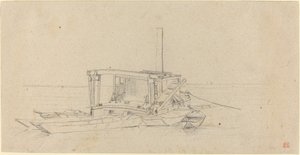 River Dredges and Lighters by Charles Meryon