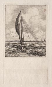 Swift Sailing Proa, Mulgrave Archipelago, Oceania by Charles Meryon