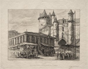The Grand Châtelet, Paris, about 1780 by Charles Meryon