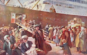 Emigrants bound for Canada aboard RMS Empress, Liverpool