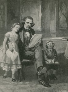 Nathaniel Hawthorne Reading to His Children by Charles Mills Sheldon