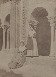Arlésiennes in the Cloister of Saint-Trophime, Arles by Charles Nègre