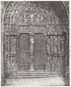 Chartres Cathedral, Central Portal of the South Transept; The Last Judgment by Charles Nègre