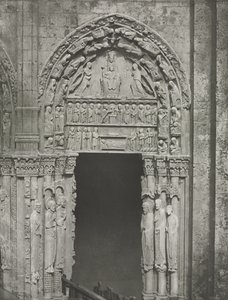 Chartres Cathedral: Right Door of the Royal Portal with Our Lady of Chartres by Charles Nègre