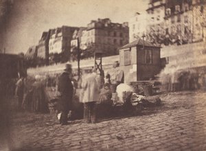 Market Scene at the Port of the Hôtel de Ville, Paris by Charles Nègre