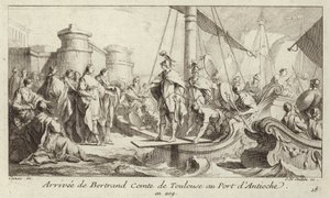 Arrival of Bertrand, Count of Toulouse, at the port of Antioch, to take up his rule of the County of Tripoli by Charles Nicolas II Cochin