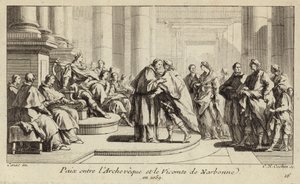 Peace between the Bishop and Viscount of Narbonne by Charles Nicolas II Cochin