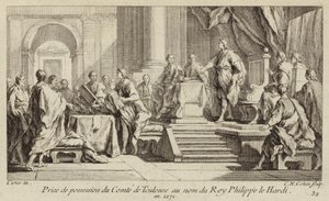 Possession of the County of Toulouse taken in the name of King Philip III of France by Charles Nicolas II Cochin
