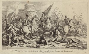 The Hungarian army put to flight by Raymond Pons, Count of Toulouse, 924 by Charles Nicolas II Cochin