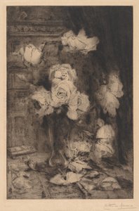 Study of Roses by Charles Nicolas Storm van 