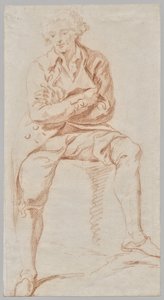 A Man Seated on the Edge of a Table by Charles Parrocel