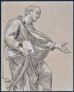 Draped Figure Holding a Book by Charles Parrocel