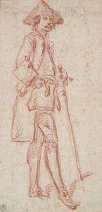 Man Standing, Holding a Sword by Charles Parrocel
