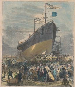 Launch of the Sea Steamer Great Republic, pub. 24 November 1866 by Charles Parsons