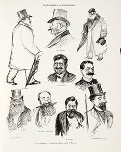 The Panama Affair - In the Land of Checks, sketch by Renouard, from History of the Third Republic, Vol. I, Political History by Charles Paul Renouard