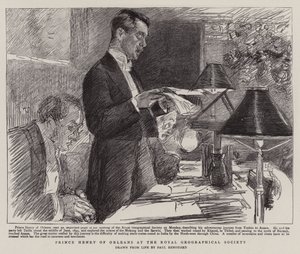 Prince Henry of Orleans at the Royal Geographical Society by Charles Paul Renouard