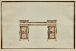 Design of a Desk by Charles Percier