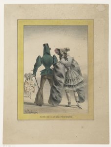 Man and Woman in Futuristic Fashion by Charles Philipon
