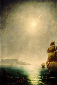 Moonlight View Over Table Bay Showing the Great Comet of 1843