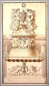 Design for a Funerary Monument to a Roman General, c.1800 by Charles Pierre Joseph Normand