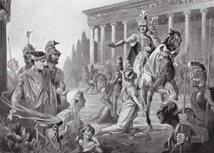 Alexander at the Sack of Thebes, BC 335 by Charles Rebel Stanton