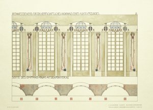 Reception and Music Room by Charles Rennie (after) Mackintosh