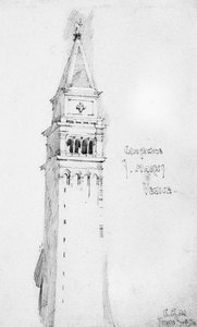 Campanile, S. Marks, Venice, 1891 by Charles Rennie Mackintosh