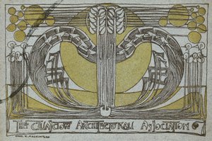 Conversazione Programme, from the Glasgow Architectural Association by Charles Rennie Mackintosh