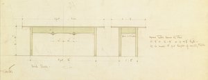 Design for a Dining Table and Small Table by Charles Rennie Mackintosh