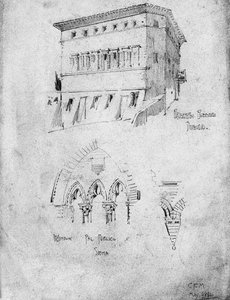 Palazzo Pollini and Window in the Palazzo Pubblico, Siena, 1891