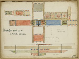 Studies of decorative ceiling panels, San Miniato, Florence