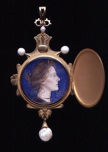 Pegasus Pendant Containing Miniature of Miss Edith Emma Cooper