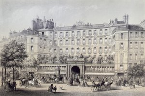 Boulevard Montmartre, Passage Jouffroy and Grand Hotel de la Terrasse Jouffroy, 1865