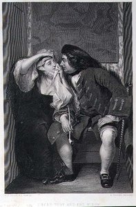 Uncle Toby and the Widow, engraved by Lumb Stocks by Charles Robert (after) Leslie