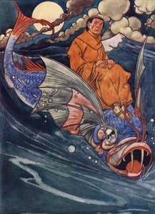 At Night St David Crossed the Sea by Charles Robinson