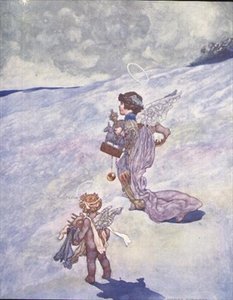 Christmas Angels with Toys by Charles Robinson