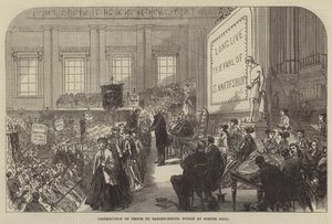 Distribution of Prizes to Ragged-School Pupils at Exeter Hall by Sir John Charles Robinson