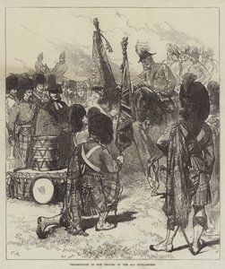 Presentation of New Colours to the 42nd Highlanders by Sir John Charles Robinson