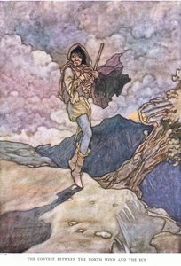 The contest between the North wind and the sun by Charles Robinson