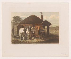 Blacksmith Talking to a Man by Charles Rochussen