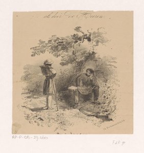 Resting Painter Talking to Another Artist by Charles Rochussen