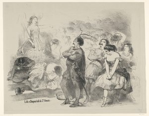 Scene from Ballet Astaroth Announcements of Ballets and Plays Performed in the Amsterdam City Theatre (series title) by Charles Rochussen