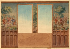 Design for Portion of Stairway, Château-sur-Mer, Newport, Rhode Island by Charles Salagnad, French