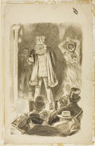 Lord Salisbury Addressing a Meeting by Charles Samuel Keene