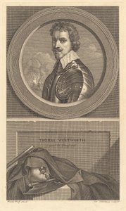 Thomas Wentworth, Earl of Strafford by Charles Simonneau after Adriaen van der Werff after Sir Anthony van Dyck